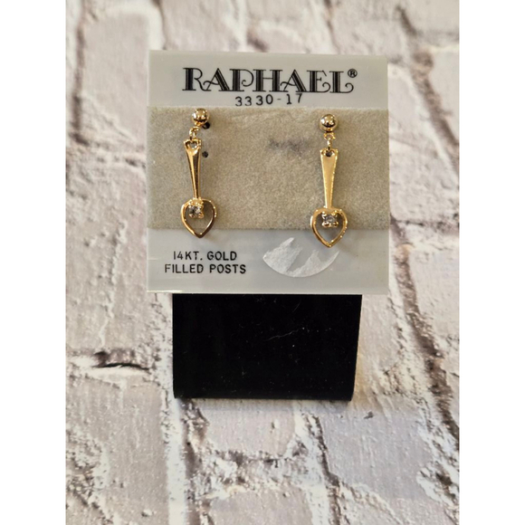 Raphael Gold Earrings - Picture 1 of 3